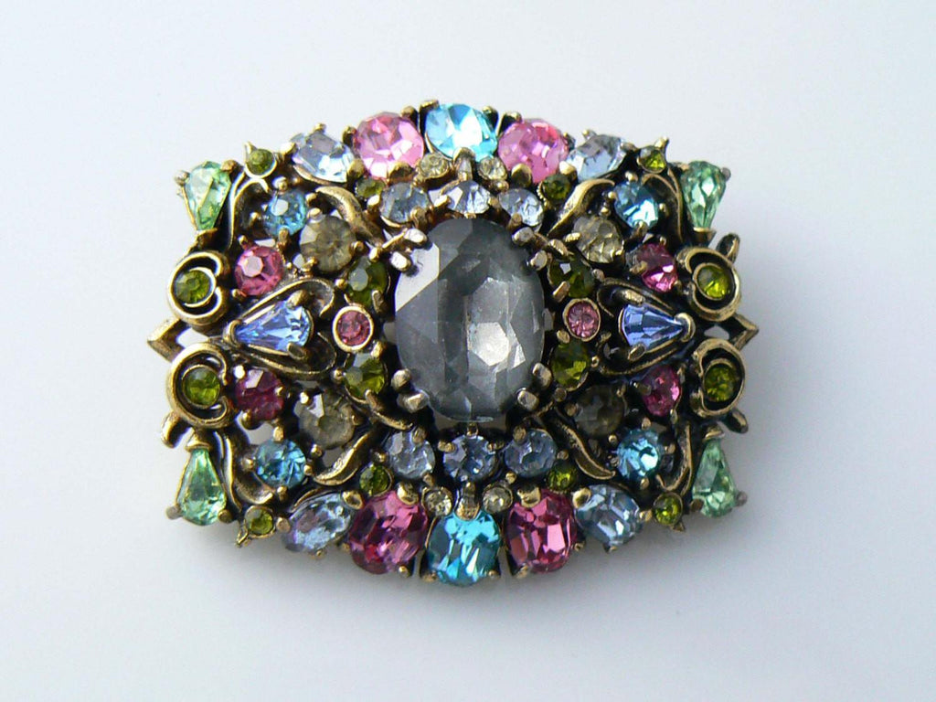 Vintage Hollycraft 1950 Pastel Brooch