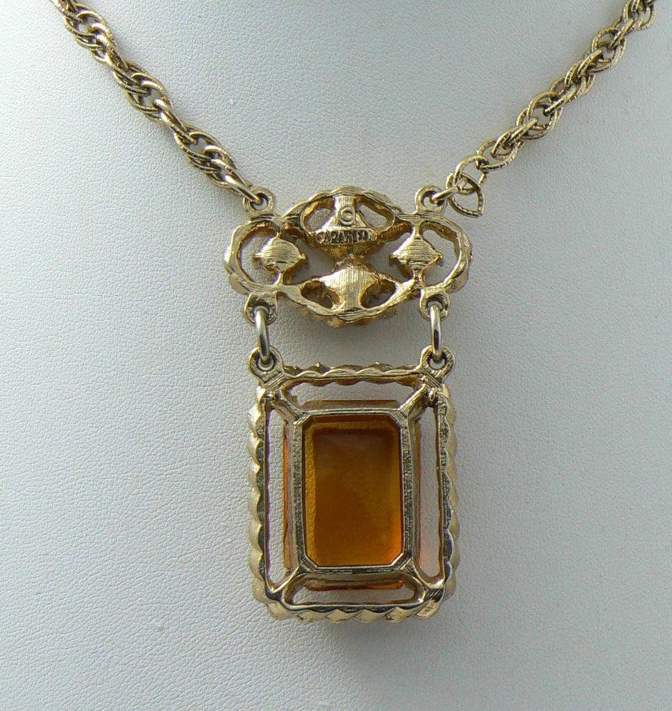 Vintage Sarah Coventry Wild Honey Amber Necklace & Bracelet Set - Vintage Lane Jewelry