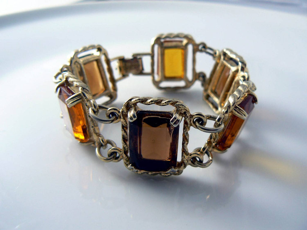 Vintage Sarah Coventry Wild Honey Amber Necklace & Bracelet Set - Vintage Lane Jewelry