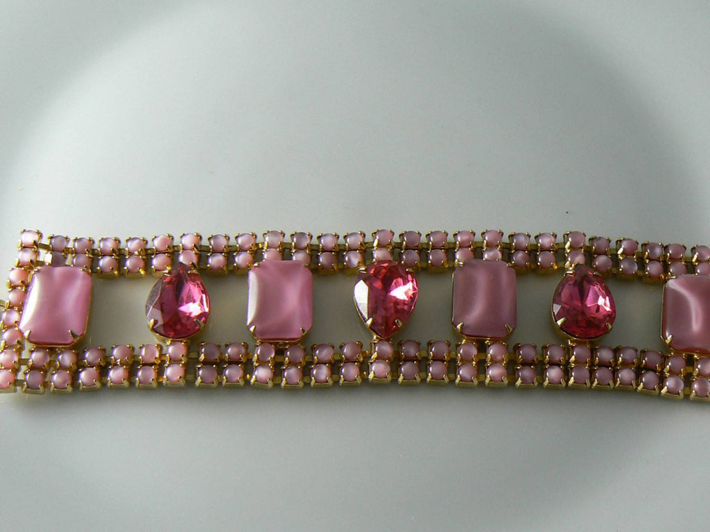 Vintage Juliana Pink Rhinestone Bracelet