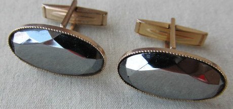 Vintage Men's Glass Cufflinks