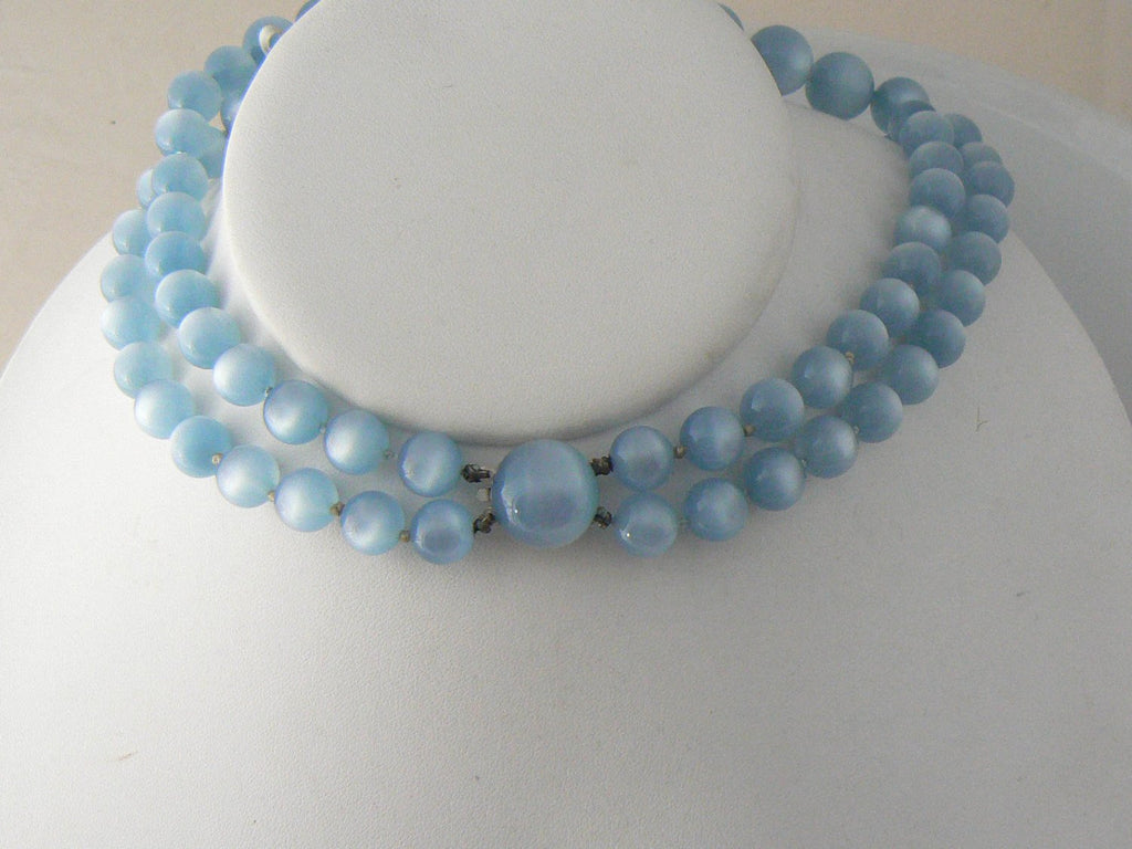 Richelieu Blue Moonstones Necklace - Vintage Lane Jewelry
