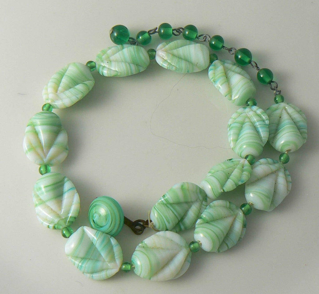 Vintage Art Glass Bead Necklace