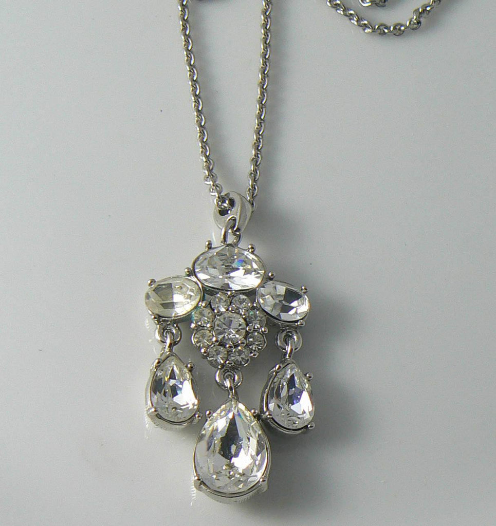 Vintage Signed Monet Faceted Rhinestone Necklace