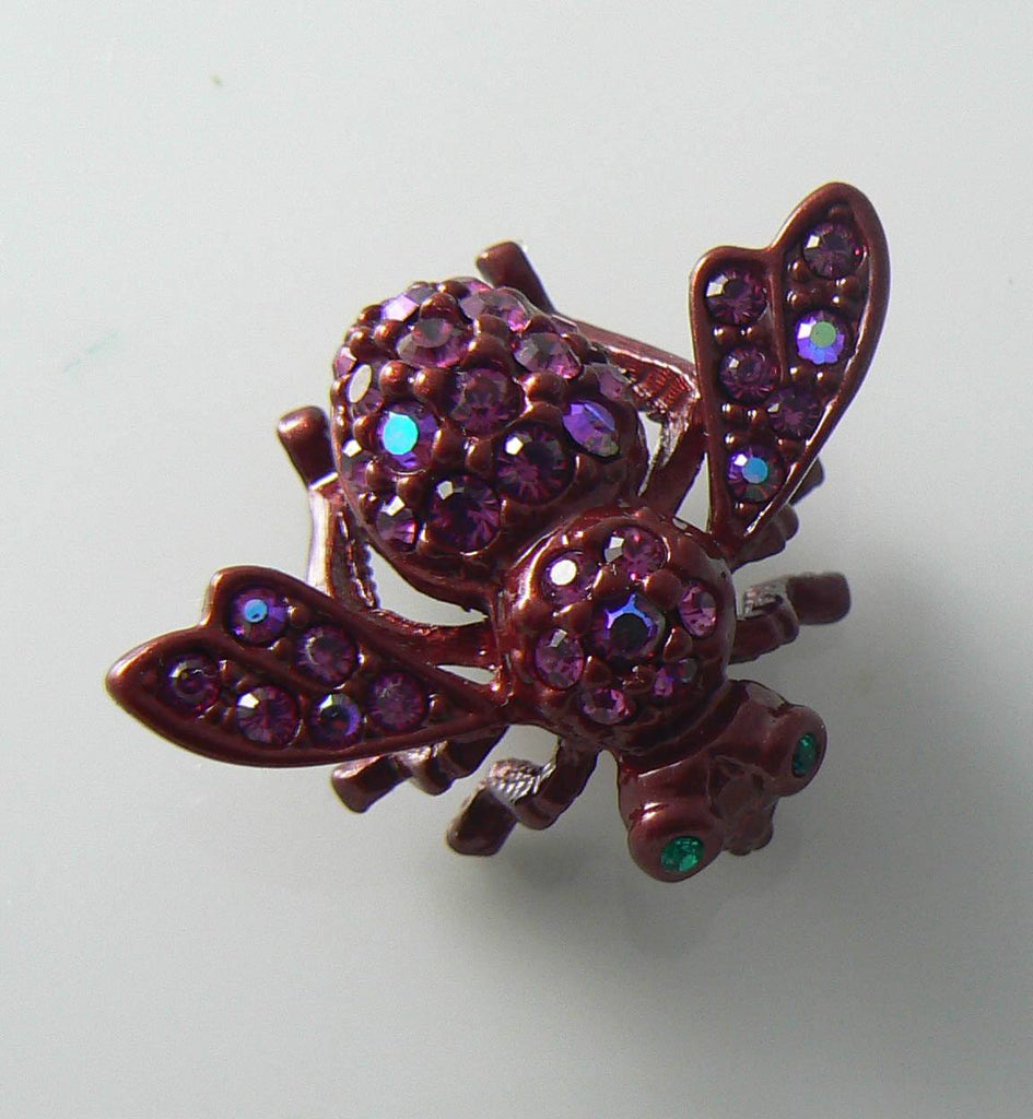 Joan Rivers Hot Pink Rhinestone Bee