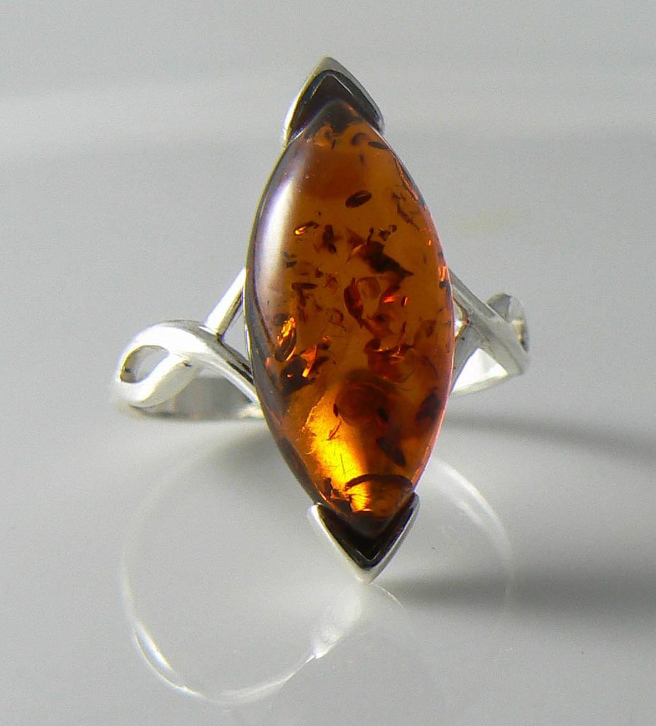 Sterling silver and Baltic Amber Ring