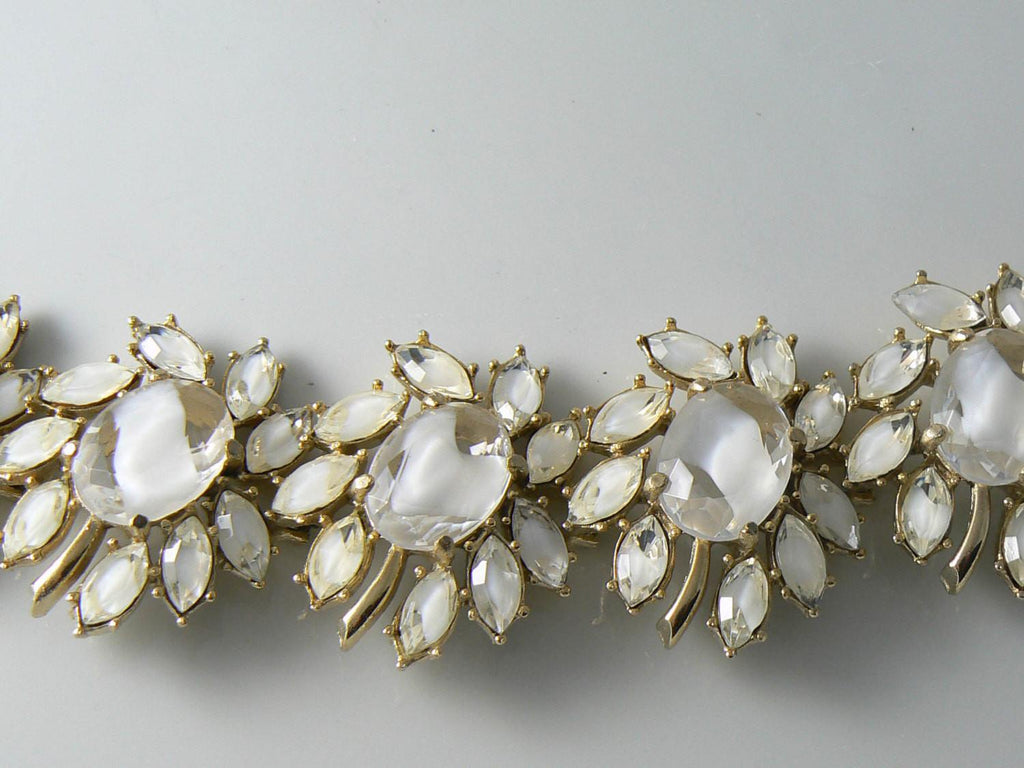 Vintage Ledo Givre Glass Bracelet - Vintage Lane Jewelry