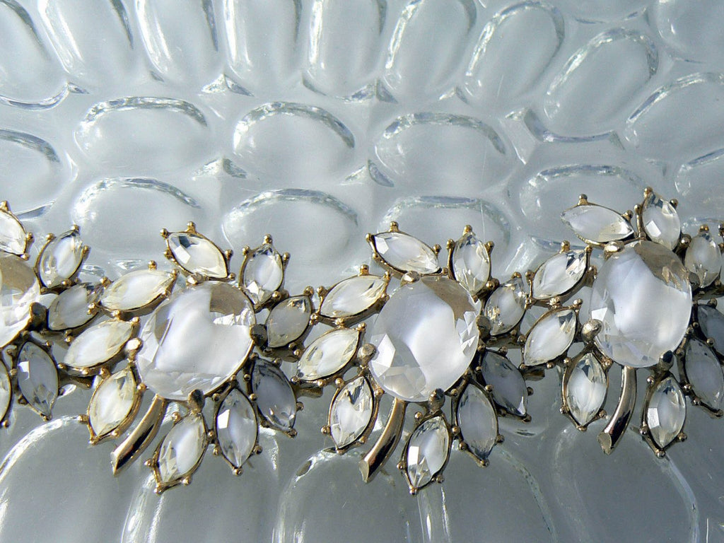 Vintage Ledo Givre Glass Bracelet