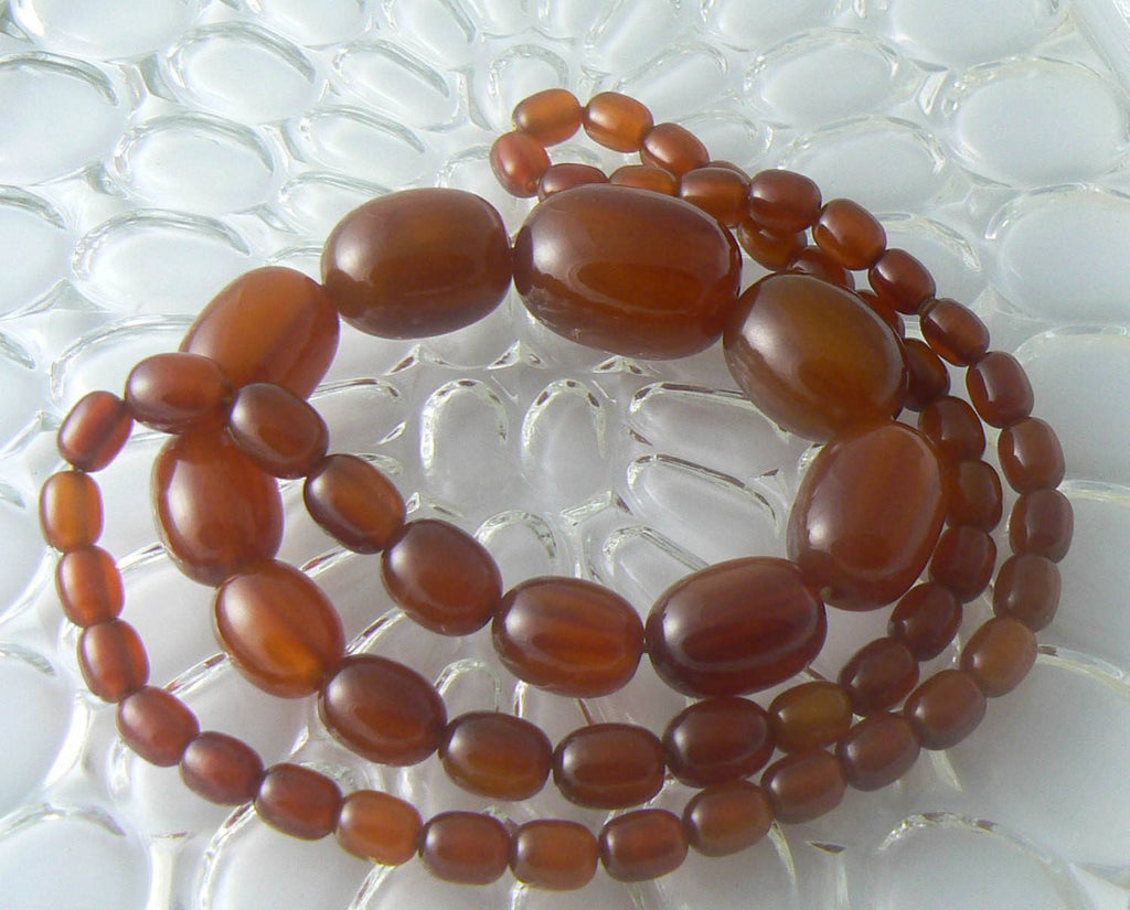 Vintage 1930's RootBeer Bakelite Necklace - Vintage Lane Jewelry