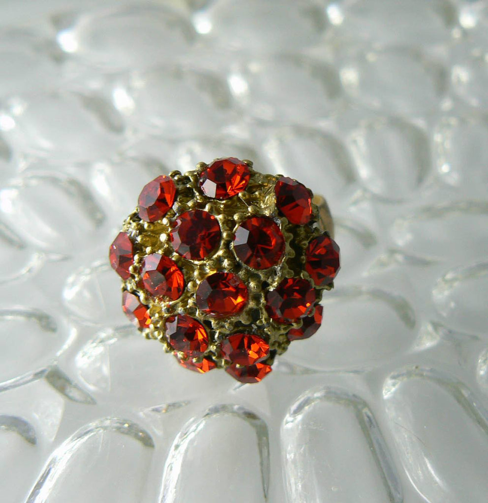 Red Dome Cocktail Ring