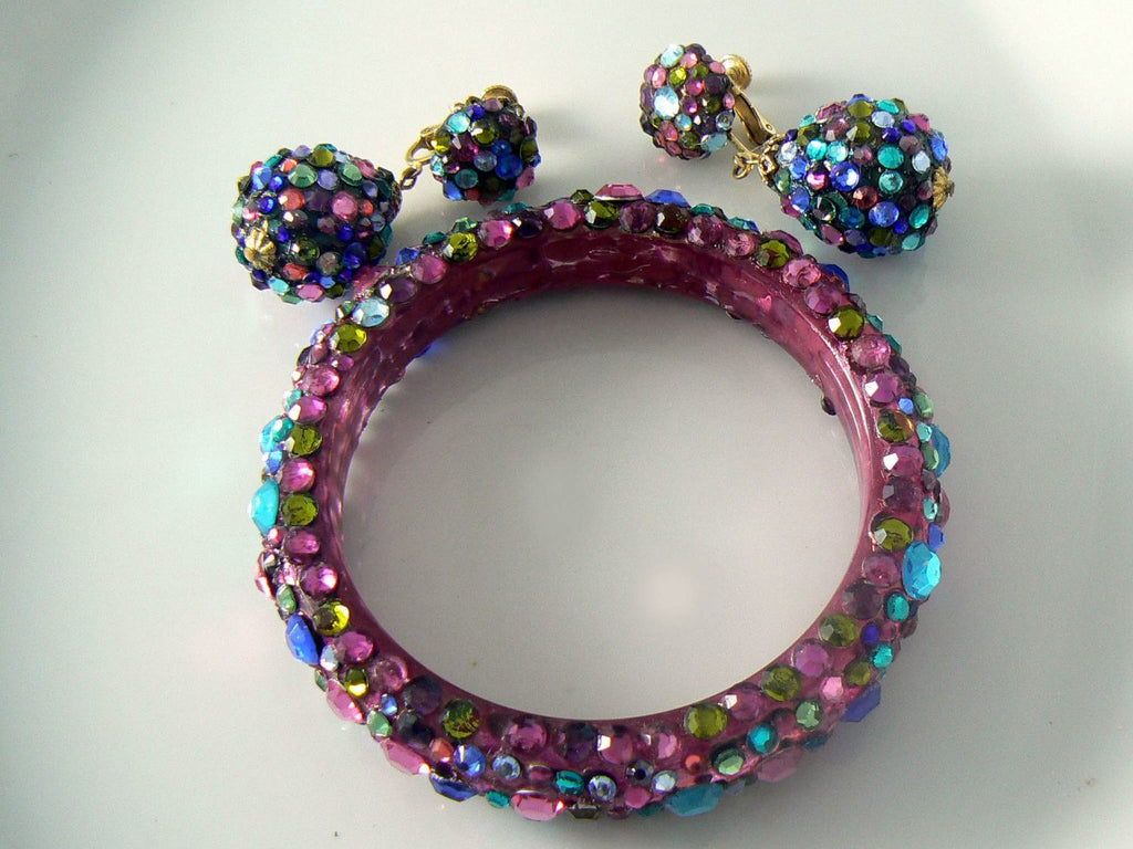 Vintage Vendome Rhinestone Lucite Set