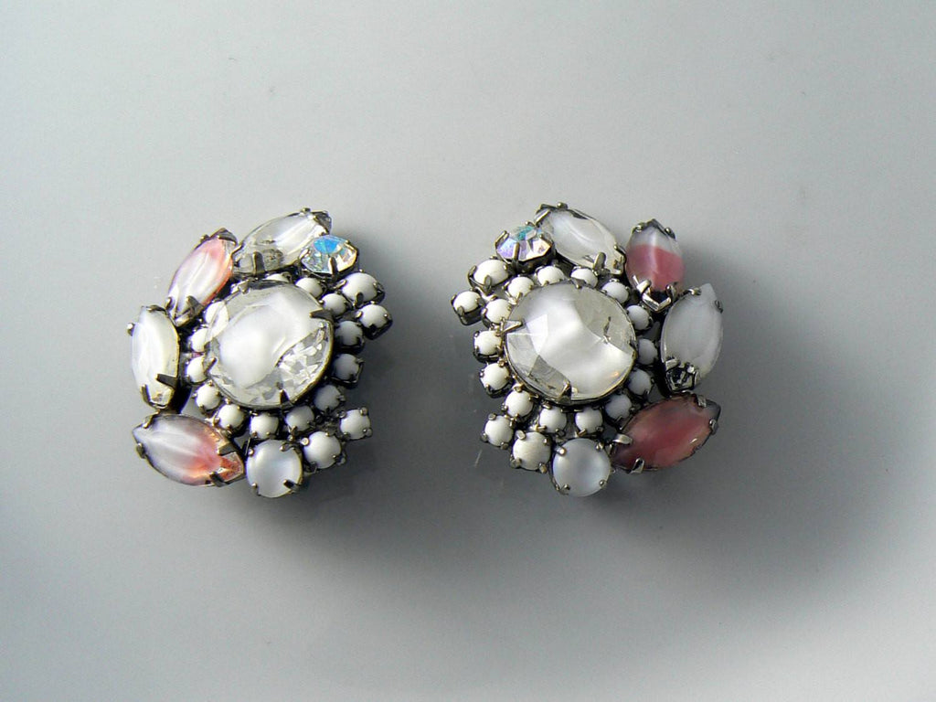 Vintage Hobe Mirror Art Glass Bracelet And Earrings - Vintage Lane Jewelry