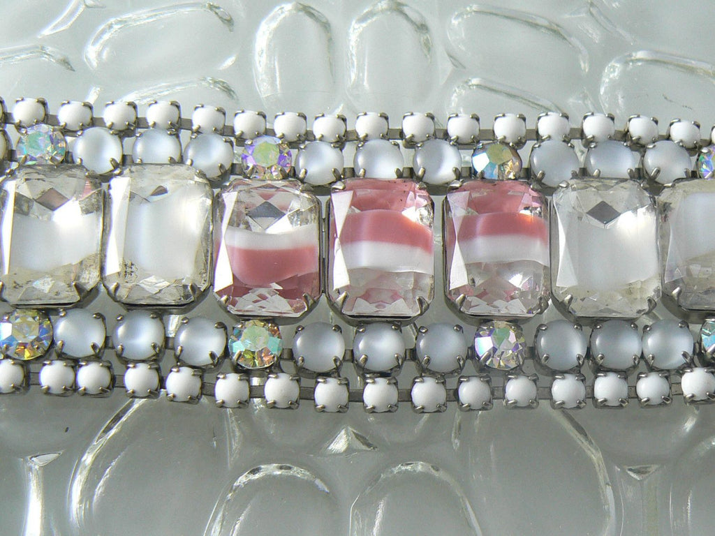 Vintage Hobe Mirror Art Glass Bracelet And Earrings - Vintage Lane Jewelry
