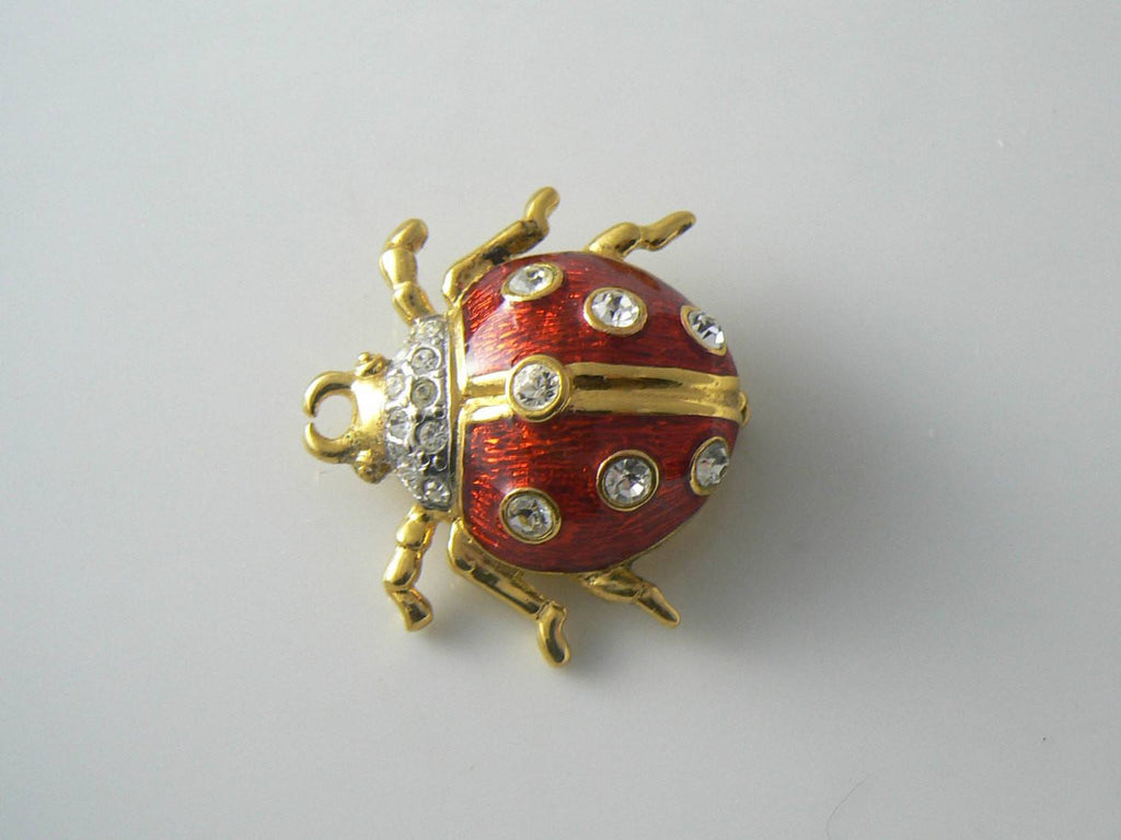 Vintage Enamel Ladybug Brooch