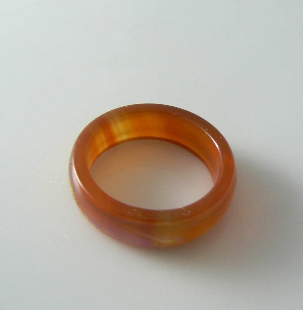 Red Agate Mood Ring Band Color Changing Ring - Vintage Lane Jewelry