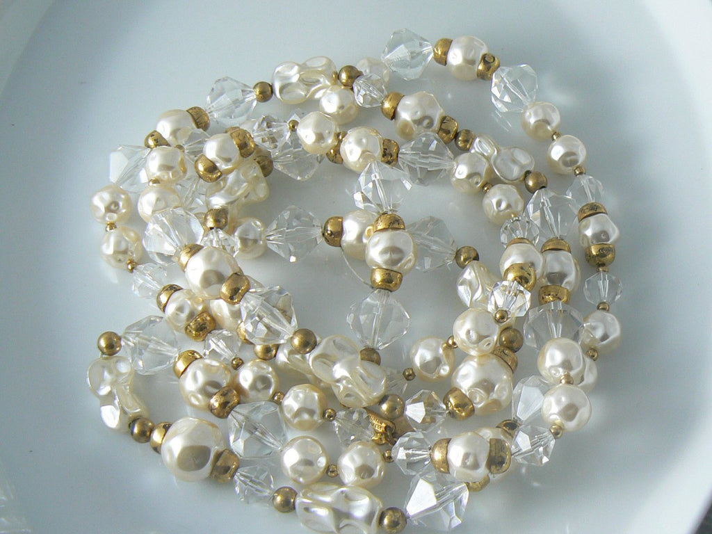 Amazing Art Glass Baroque Pearl Miriam Haskell Necklace