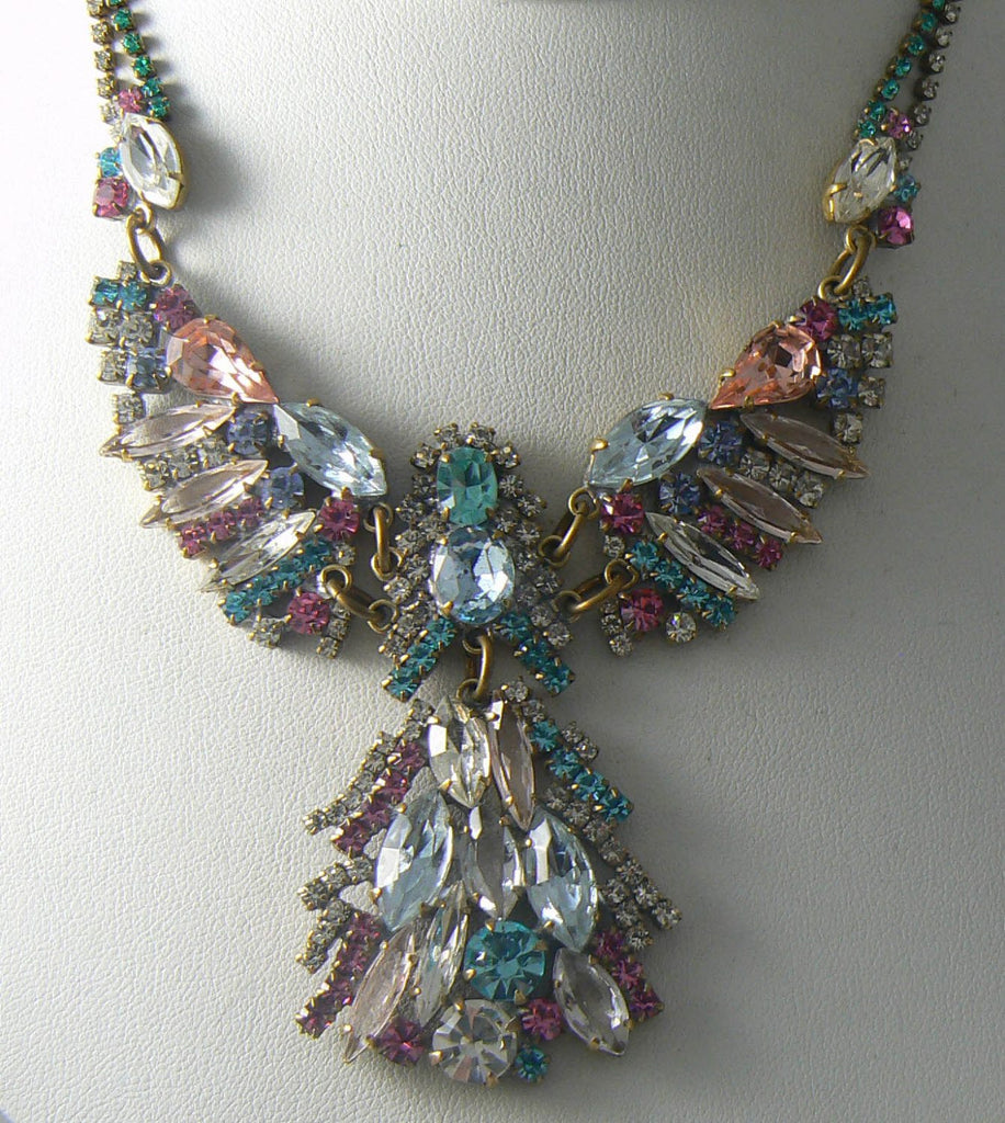 Lilien Czech Pastel Crystal Angel Necklace