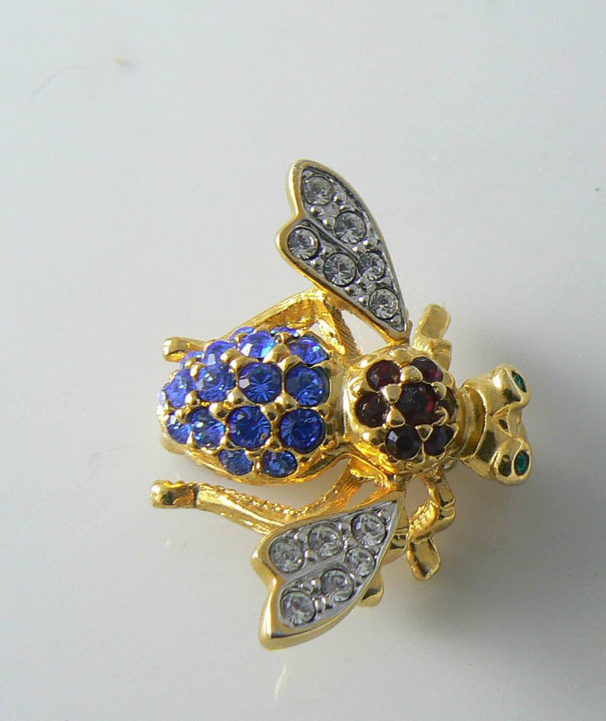 Joan Rivers Patriotic Bumble Bee Brooch