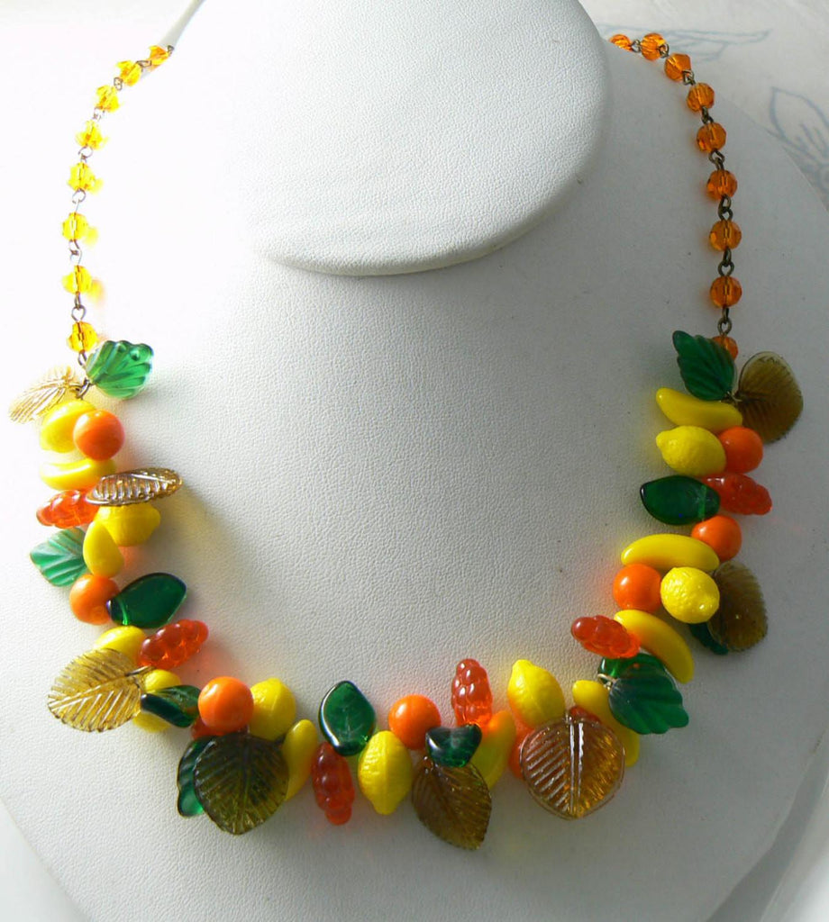 Vintage Glass Fruit Salad Necklace