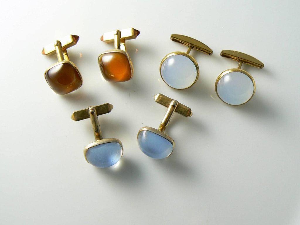 Vintage Moonstone Cufflink Lot