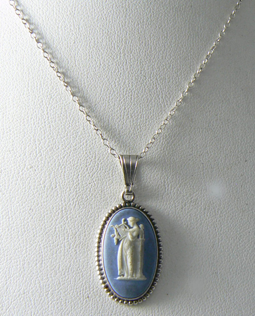 Vintage Sterling Wedgwood Pendant 1966