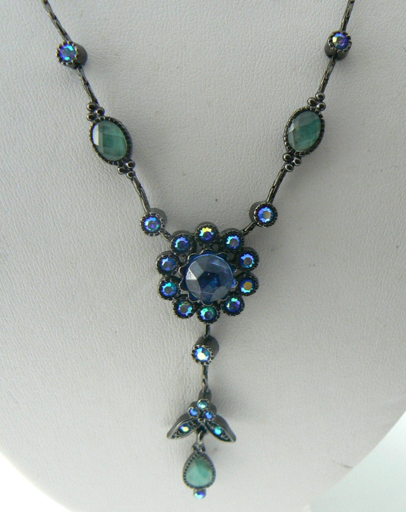 Pretty Lia Sophia Borealis Rhinestone Flower Necklace