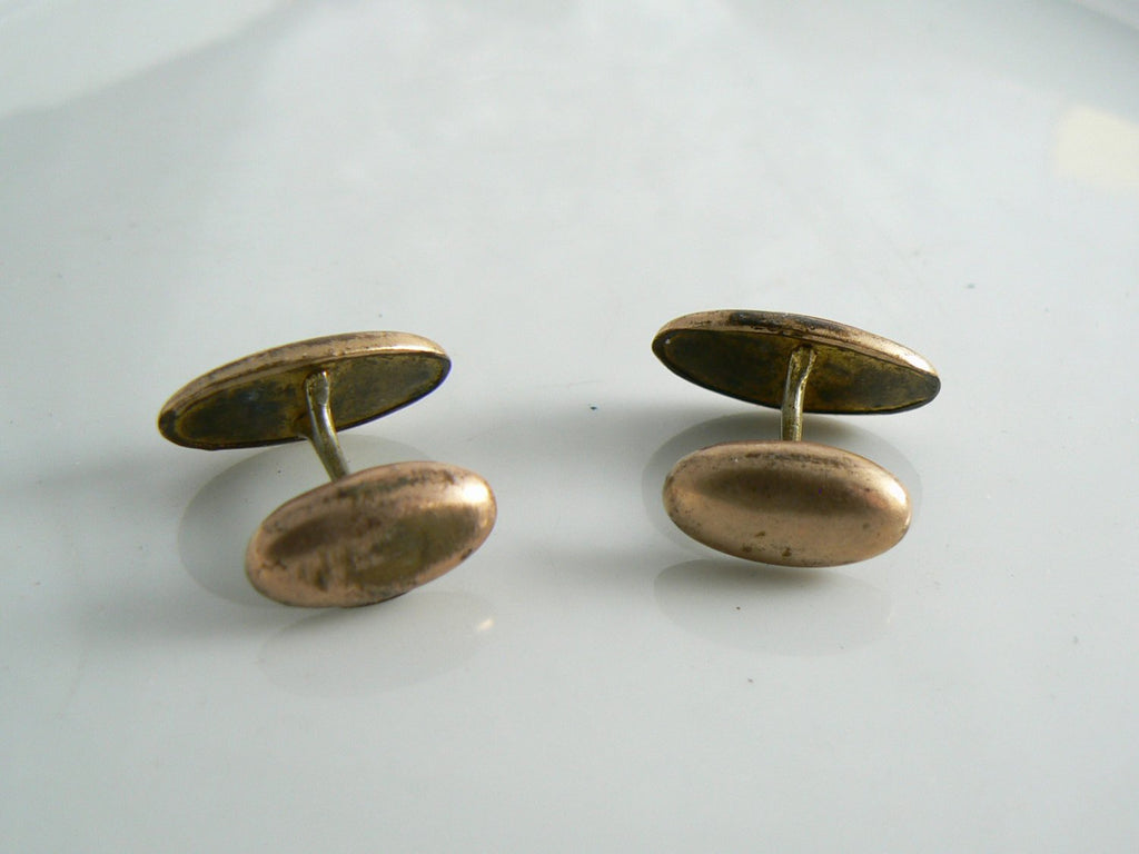Victorian Goldstone Antique Cufflinks. - Vintage Lane Jewelry