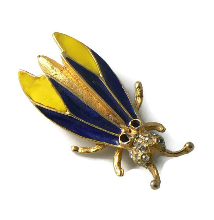 Vintage Hattie Carnegie Enamel Fly Brooch