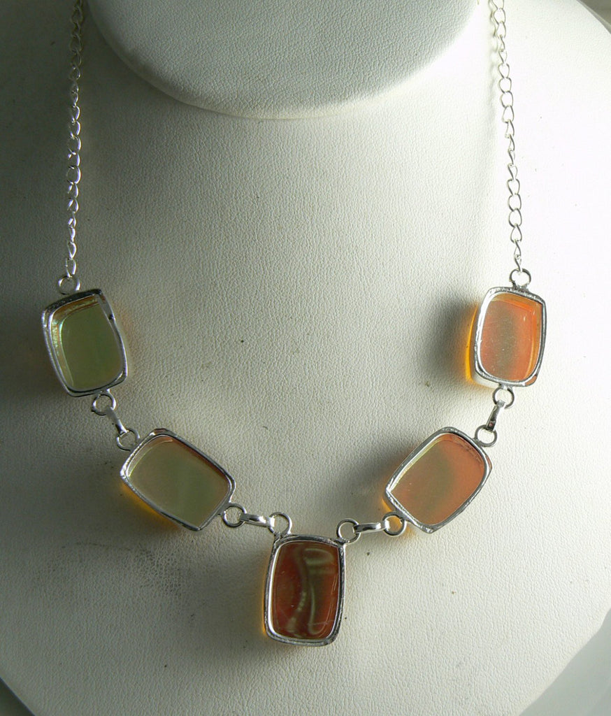 Sterling Silver Aqua Mystic Topaz Quartz Necklace - Vintage Lane Jewelry