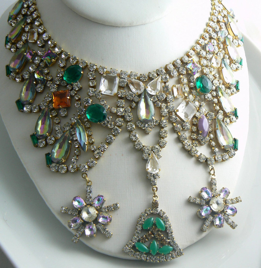 Czech Glass Statement Christmas Necklace
