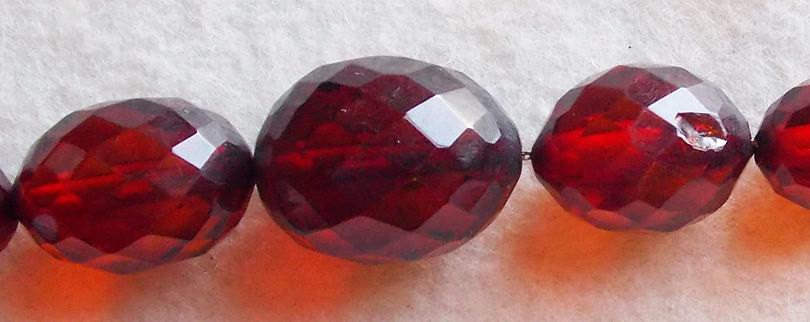 Antique Vintage Cherry Amber Bakelite Art Deco Faceted Necklace - Vintage Lane Jewelry