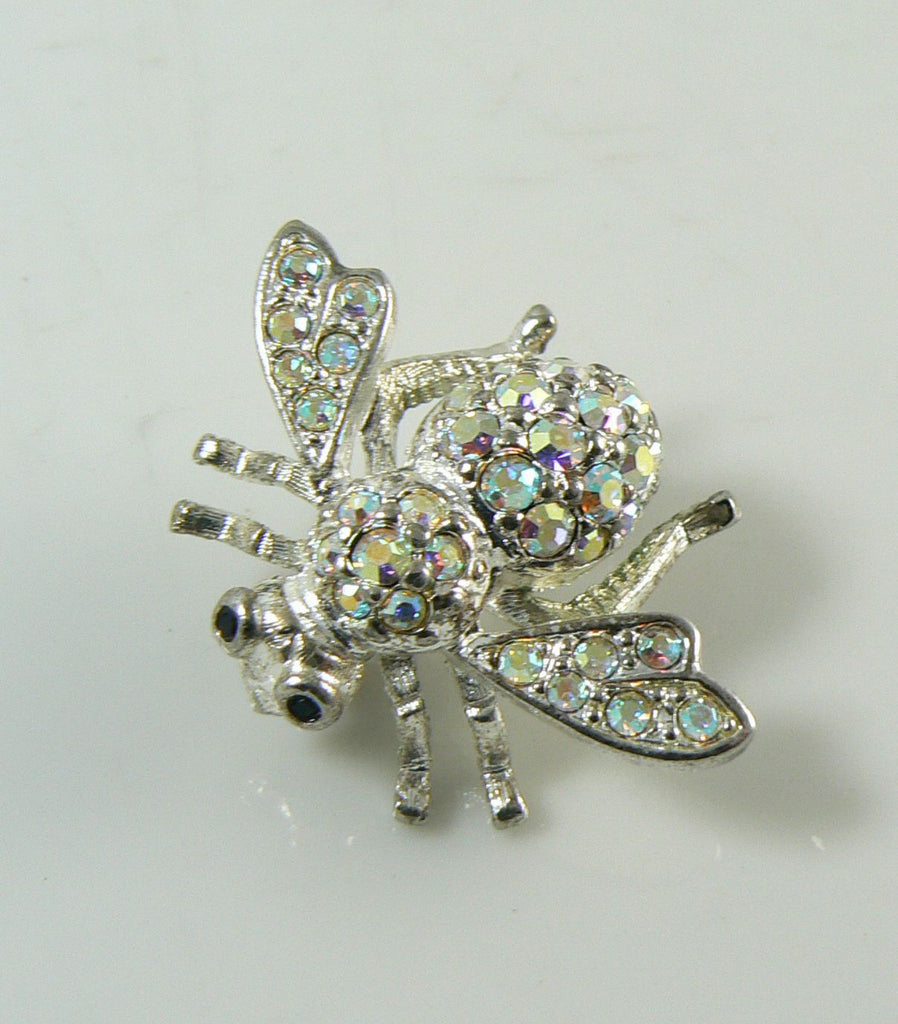 Classic Joan Rivers Sparkling Aurora Borealis Bee Brooch/Pin