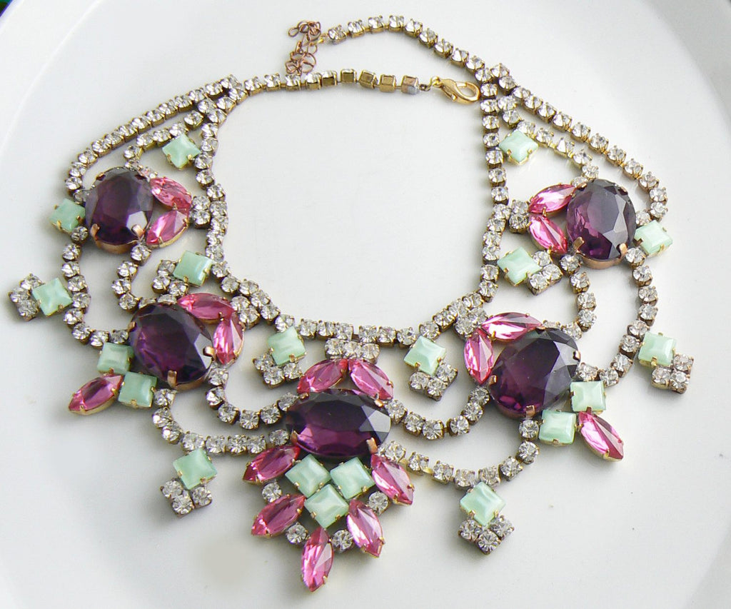 Husar D Czech Glass Statement Necklace