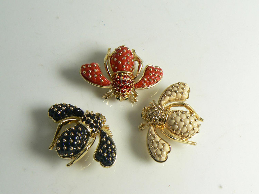 Joan Rivers Quilted Bee Pins, Set of 3, Classics Collection
