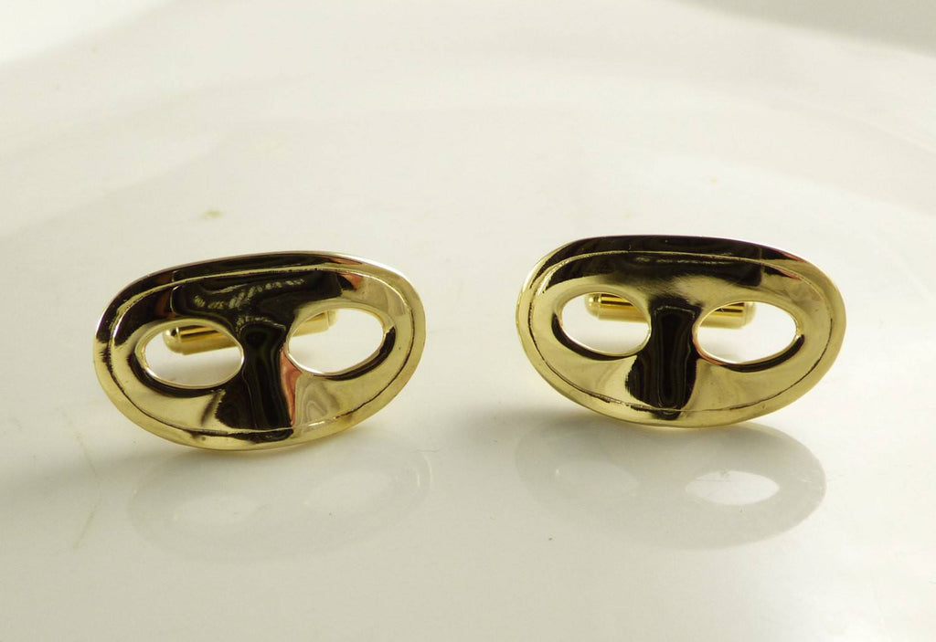 Men's cufflinks gold tone masquerade masks