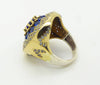 5ct Sapphire and White Topaz Turkish Sterling Silver Ring. size 8 - Vintage Lane Jewelry