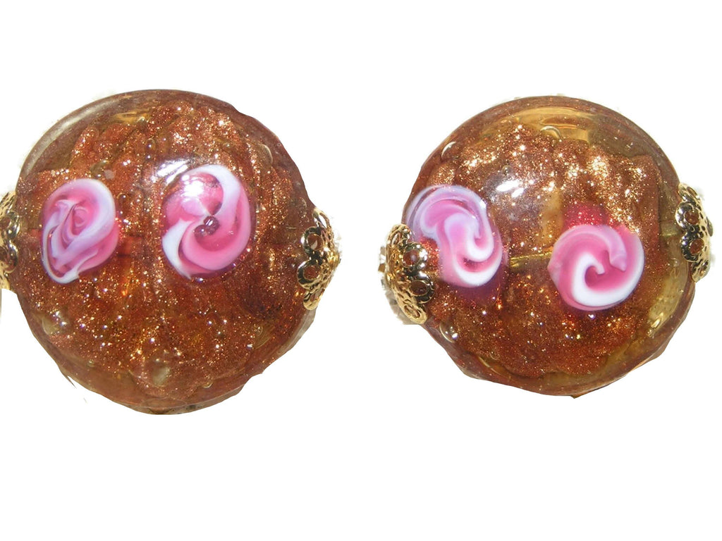 Vintage Murano Art Glass Bead Earrings