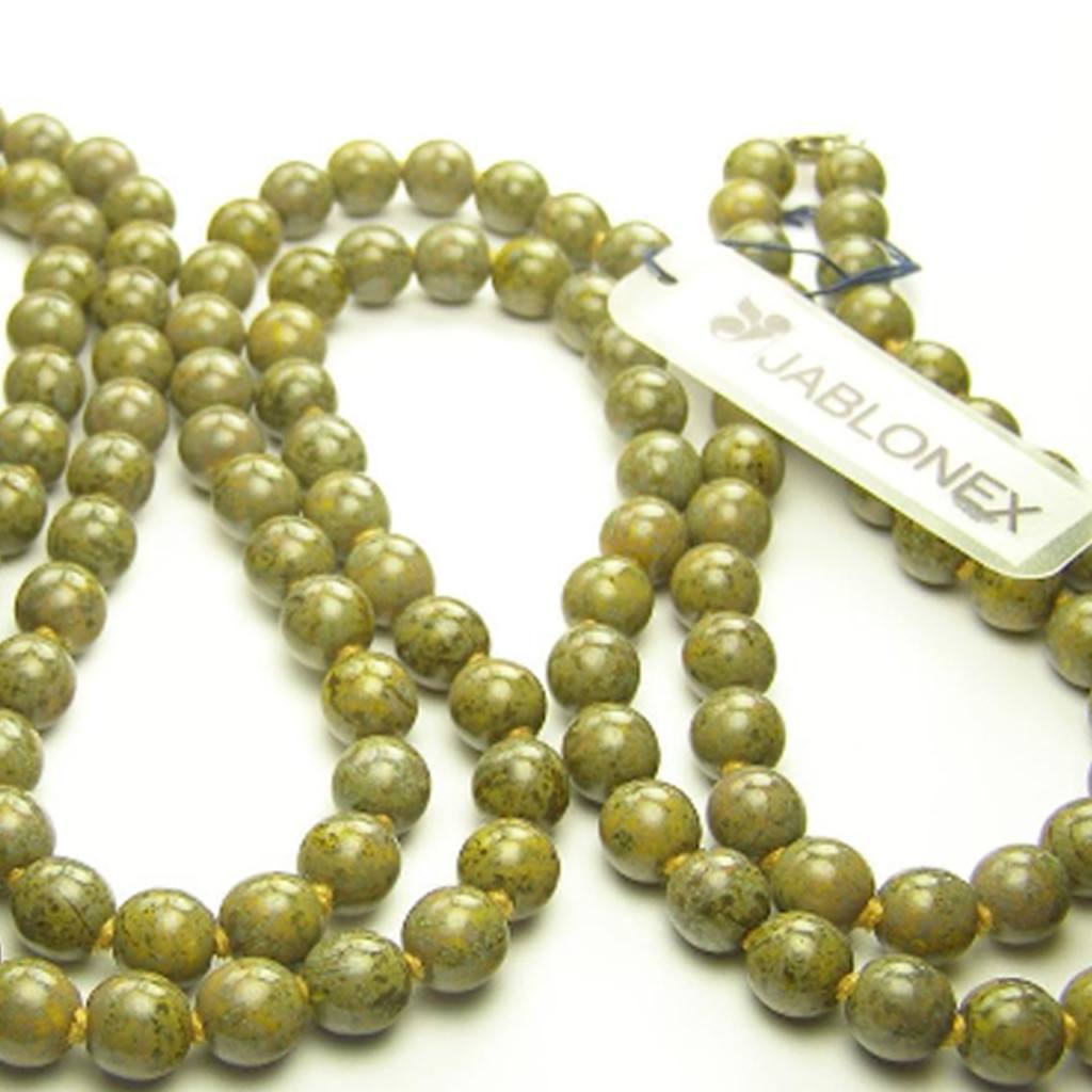 Czech Glass Beads Long Knotted Jablonex Necklace