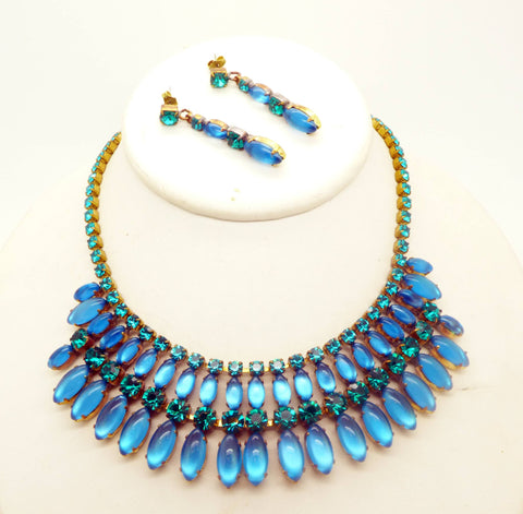 Miriam Haskell Long Oval Baroque Glass Pearl Necklace