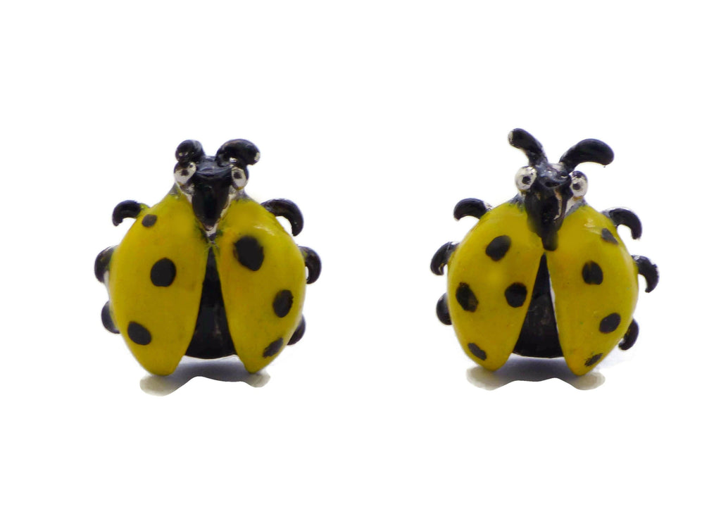Swank Yellow Ladybug Cufflinks, Cuff Links