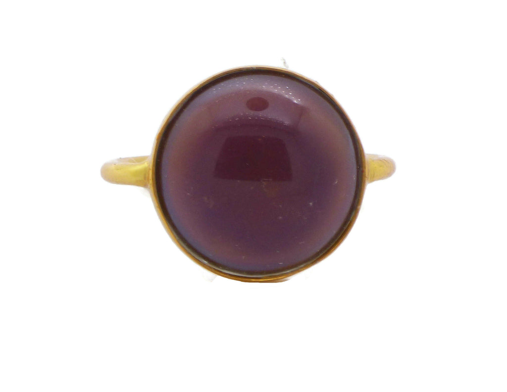 Gold Plated 18mm Round Mood Ring