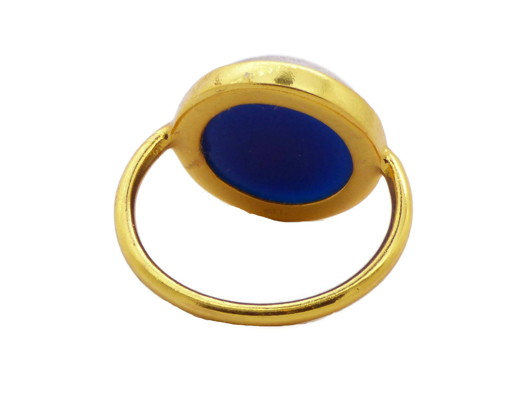 Gold Plated 18mm Round Mood Ring - Vintage Lane Jewelry