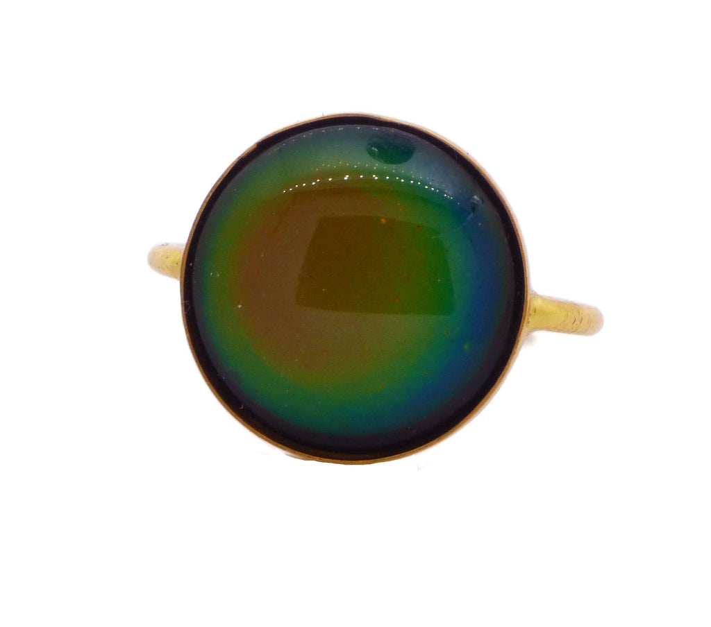 Gold Plated 20mm Round Mood Ring