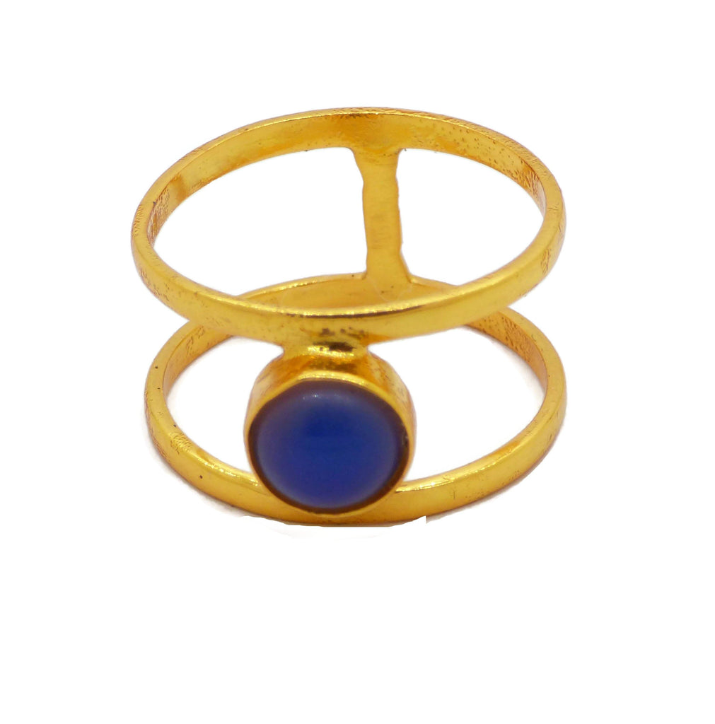 Gold Vermeil Double Band Mood Ring