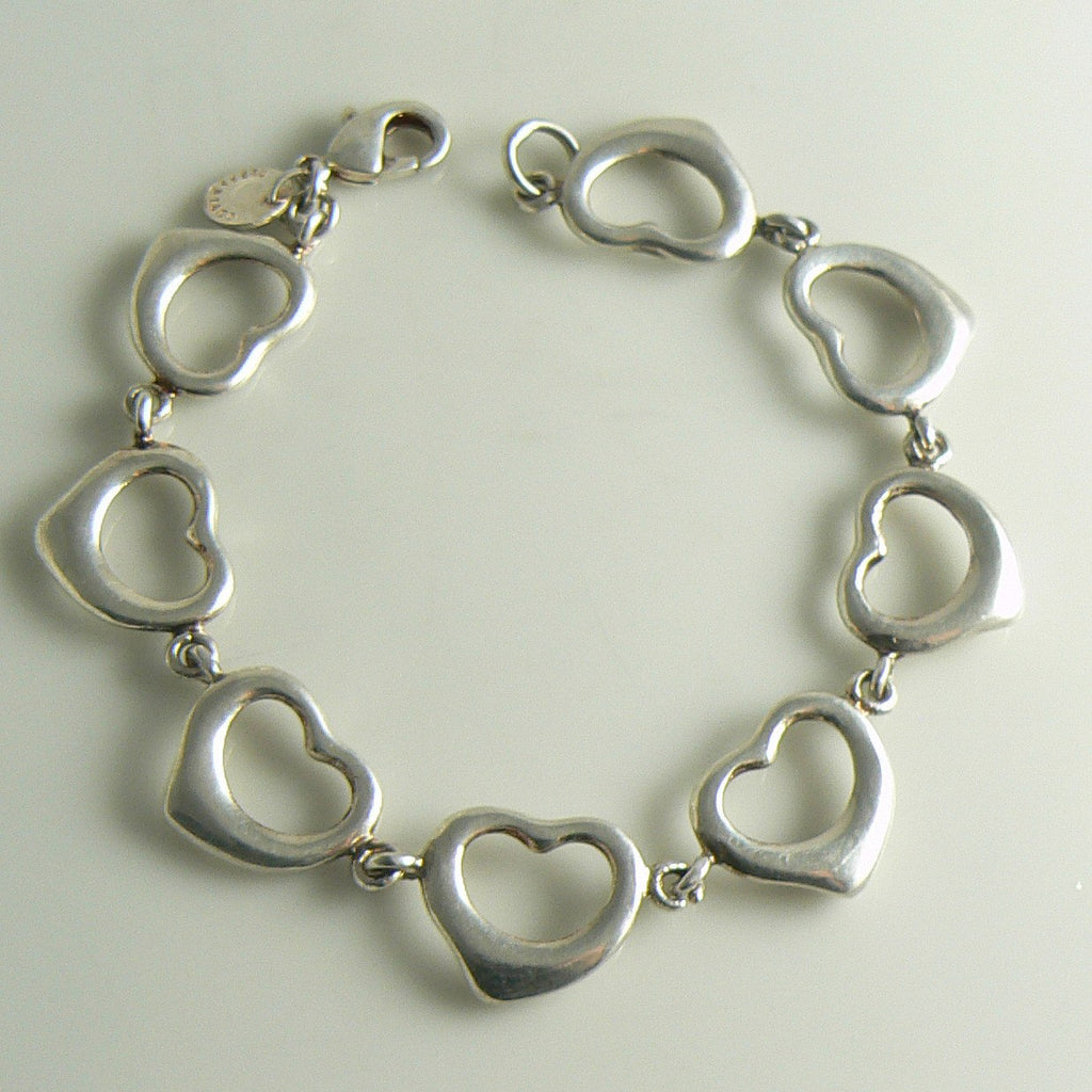 Vintage Tiffany & Co. Sterling Silver Heart Bracelet