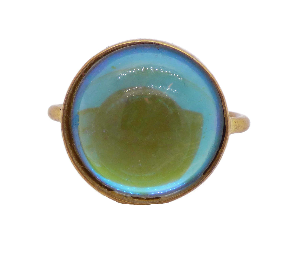 Gold Vermeil 14mm Round Mood Ring
