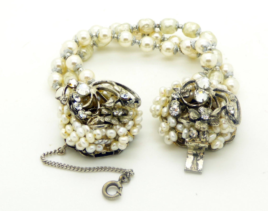Miriam Haskell Glass Pearl Bracelet