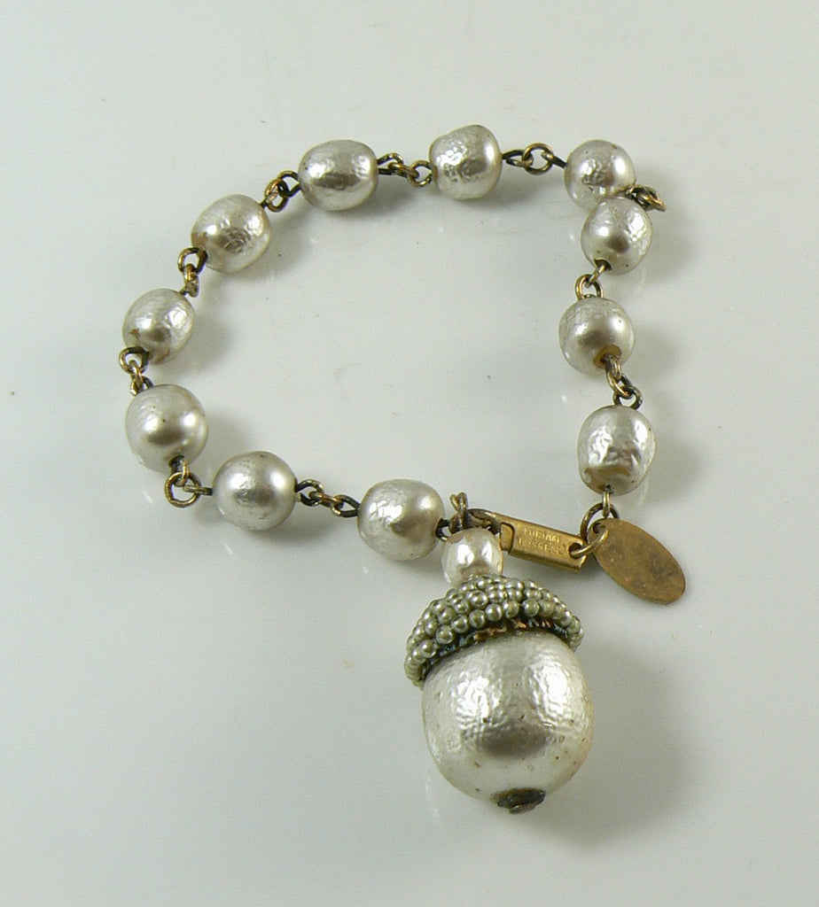 Baroque Pearl Miriam Haskell Bracelet Signed