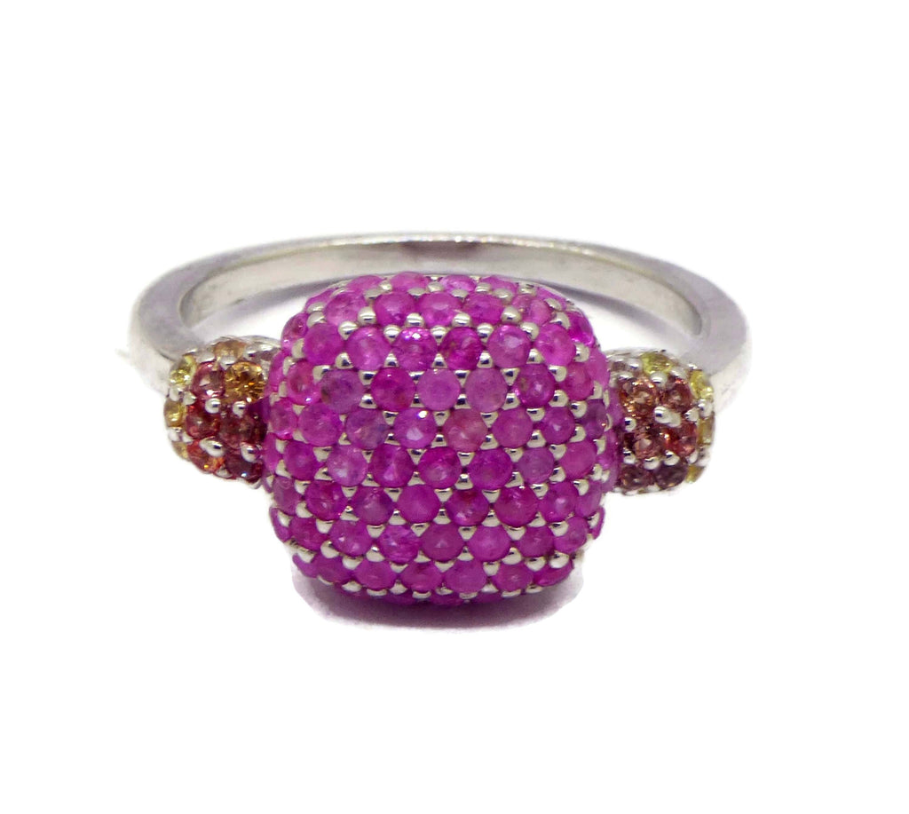 Diamond Cut Sapphire Ring