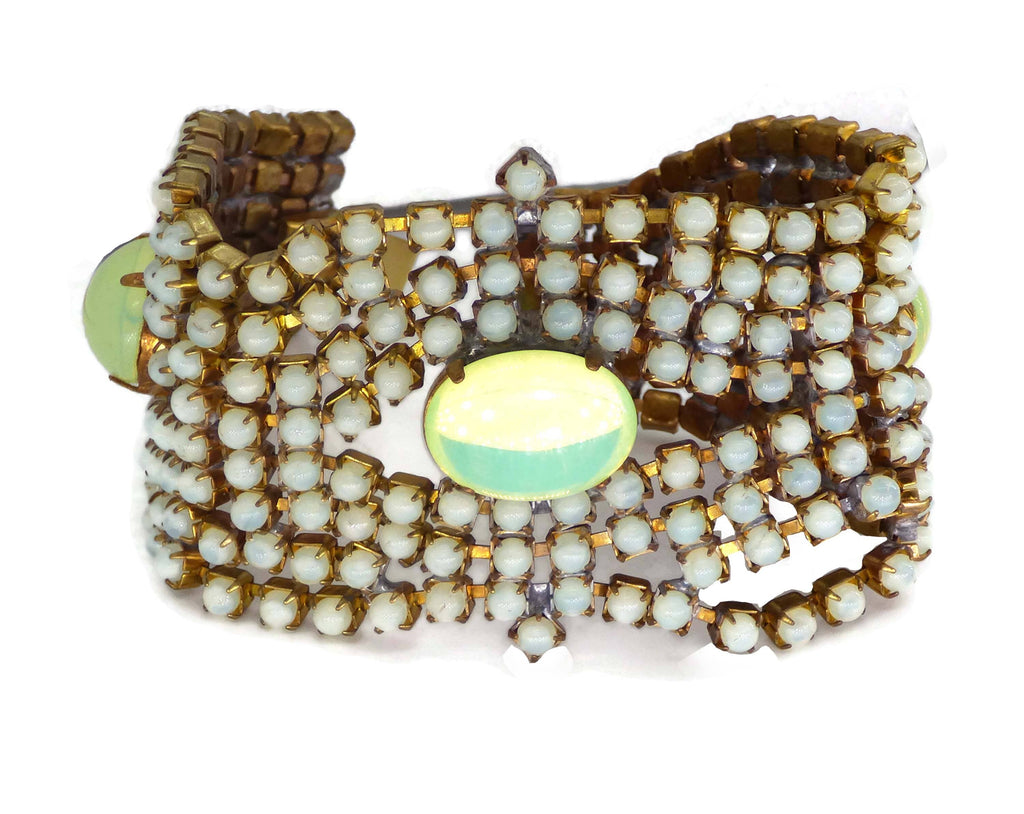 Vaseline Uranium Czech Glass Bracelet